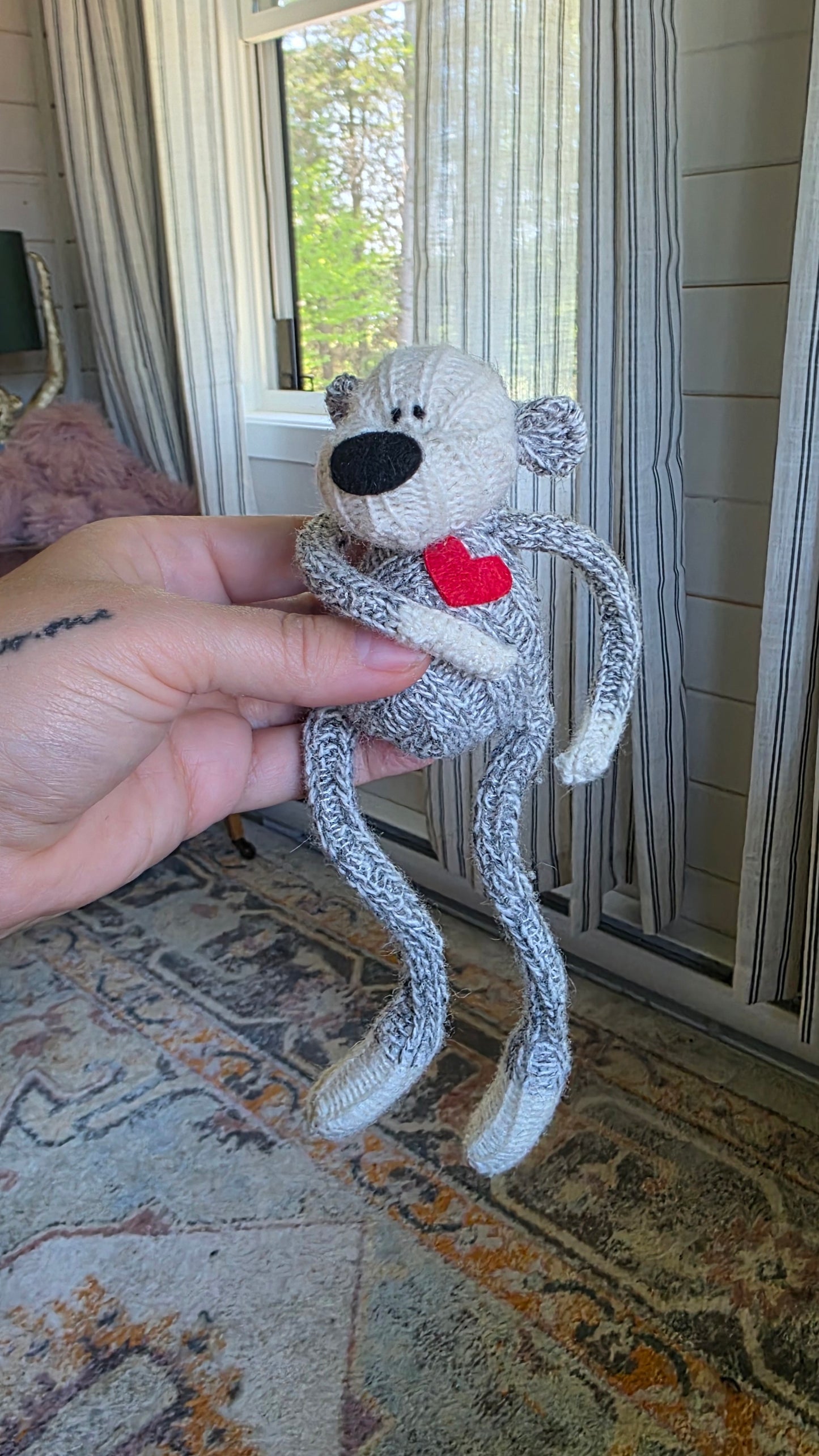 4.5" Quirky Carry-Along Sock Monkey