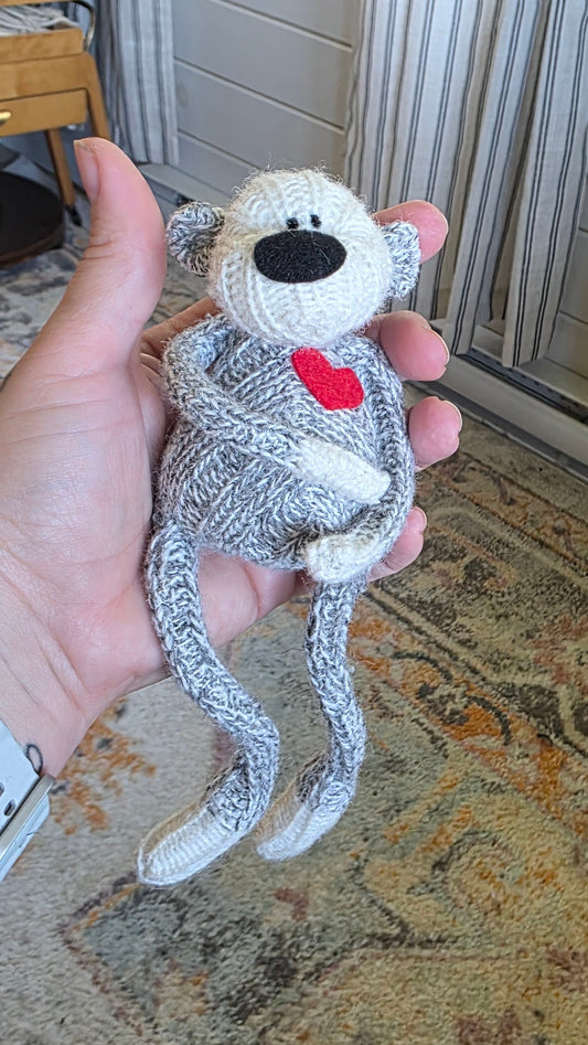 4.5" Quirky Carry-Along Sock Monkey